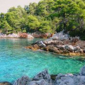 Hidden secret coves to explore near Glossa, Skopelos